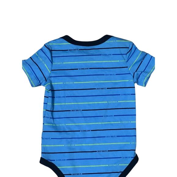 Nike Bodysuit Romper "Just Do It Hook & Loop" Graphic Multicolored Baby 9M NWT - Picture 5 of 7